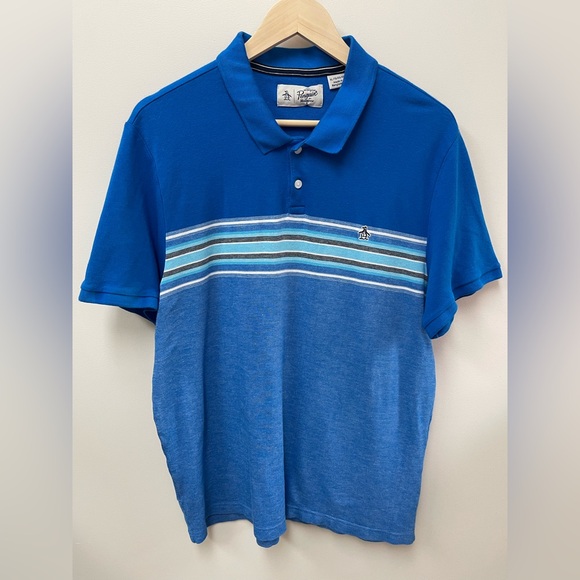 Original Penguin Other - Original Penguin Men's Polo Shirt in Blue with Stripes
